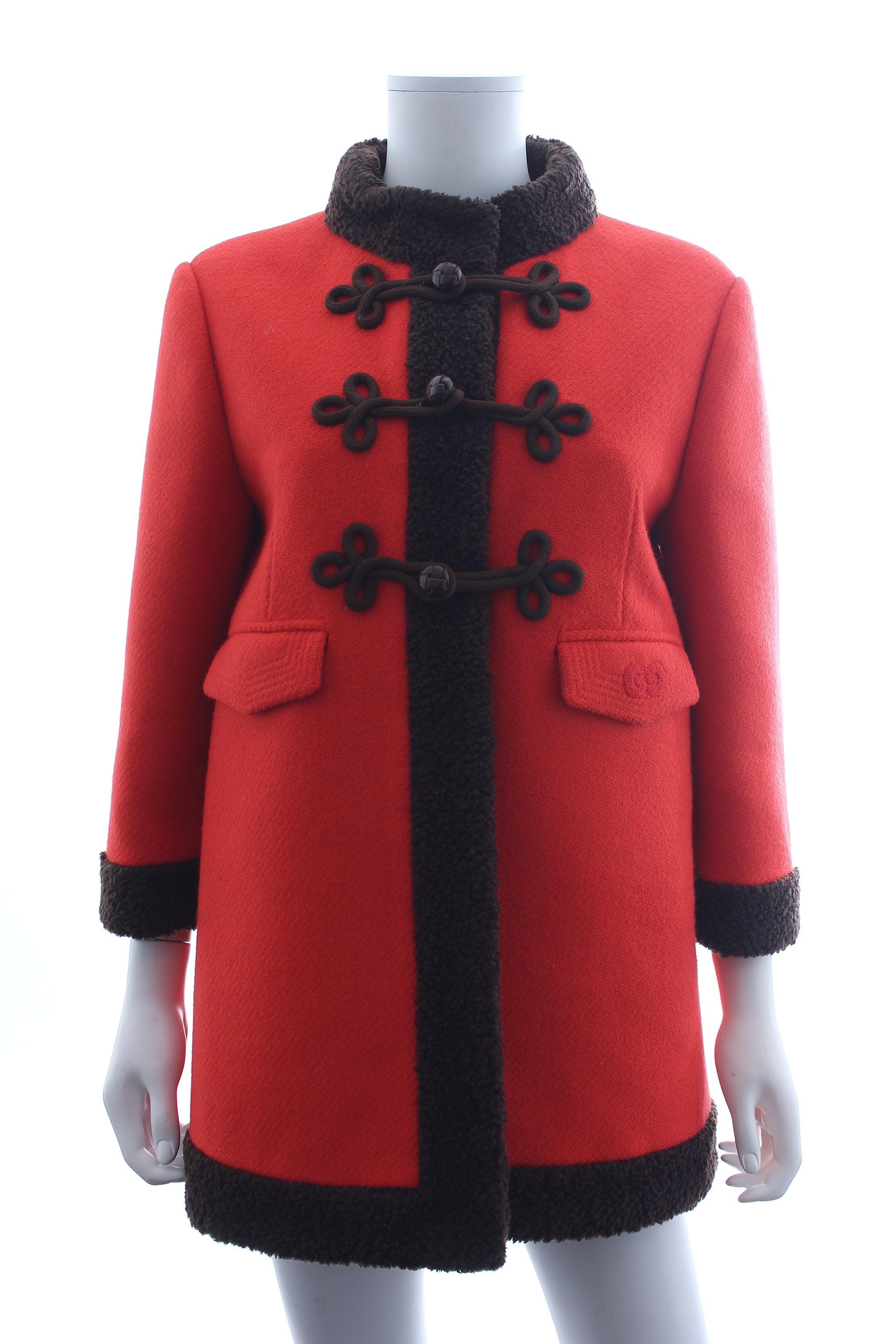 Gucci Faux Shearling-Trimmed Wool Coat