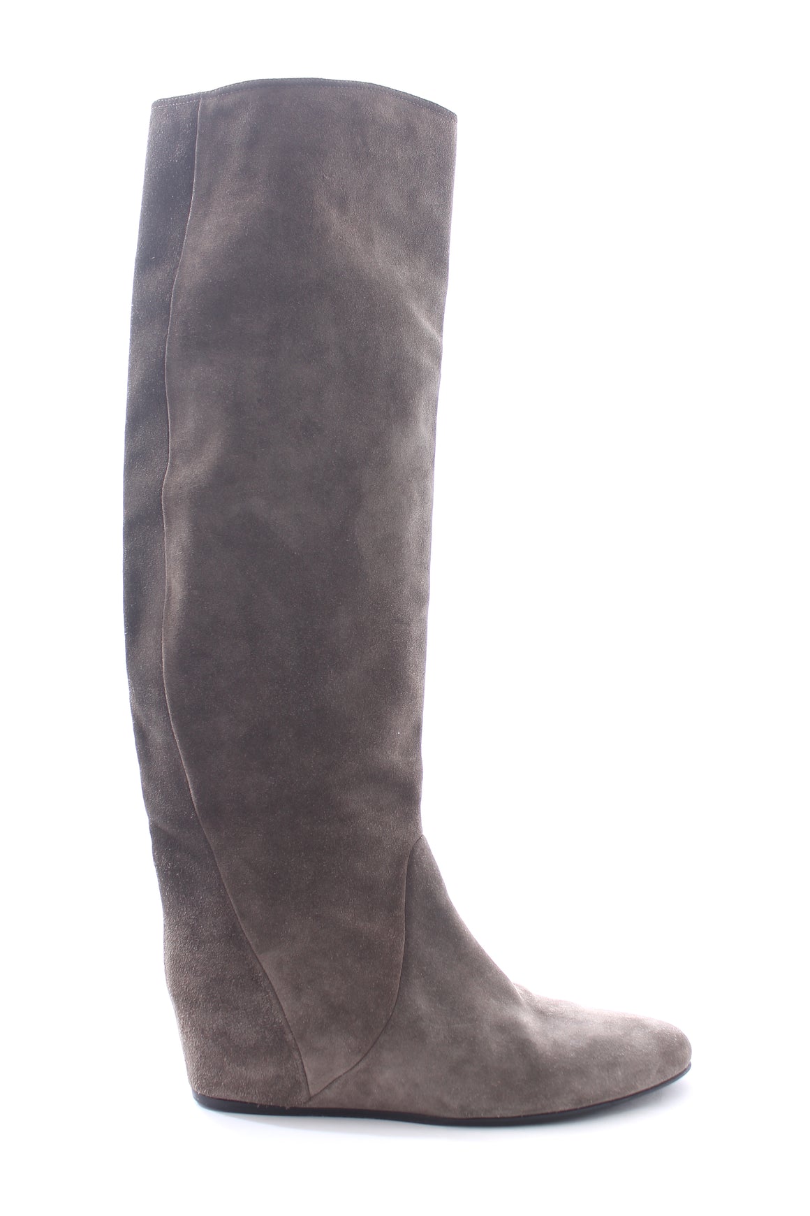 Lanvin Suede Long Wedge Boots
