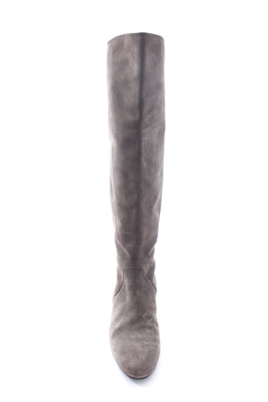 Lanvin Suede Long Wedge Boots