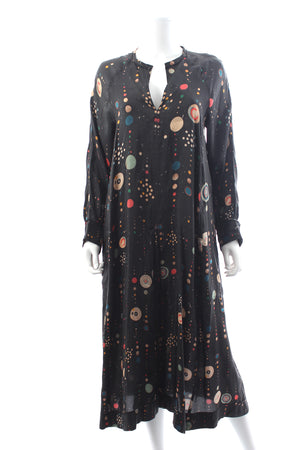 Isabel Marant Okra Cosmic Printed Silk Midi Dress