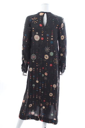 Isabel Marant Okra Cosmic Printed Silk Midi Dress