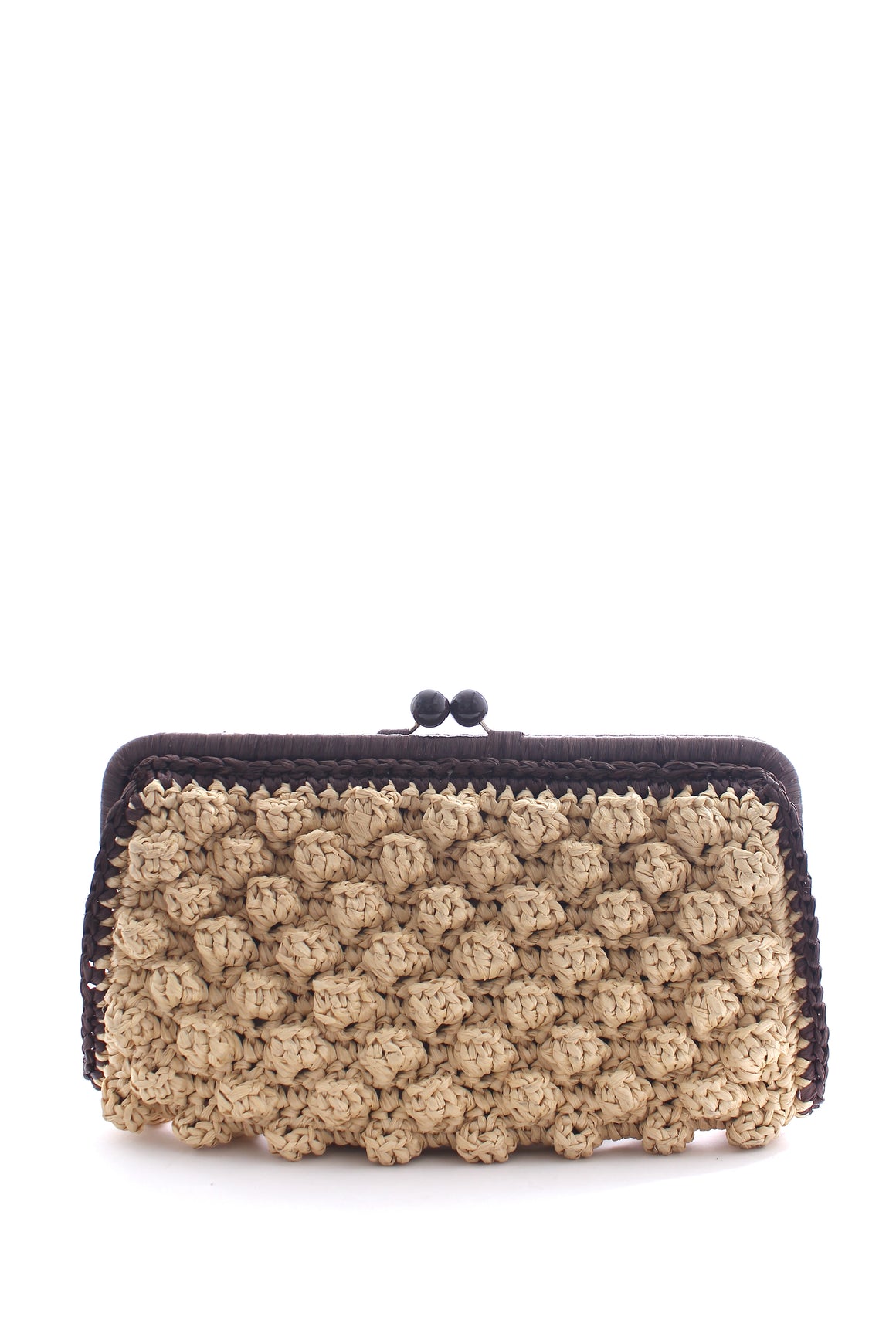 M Missoni Raffia Clutch Bag