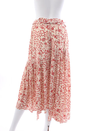 Isabel Marant Grifol Silk Printed Wrap Skirt