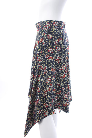 Isabel Marant Rachel Floral Printed Asymmetric Silk Skirt