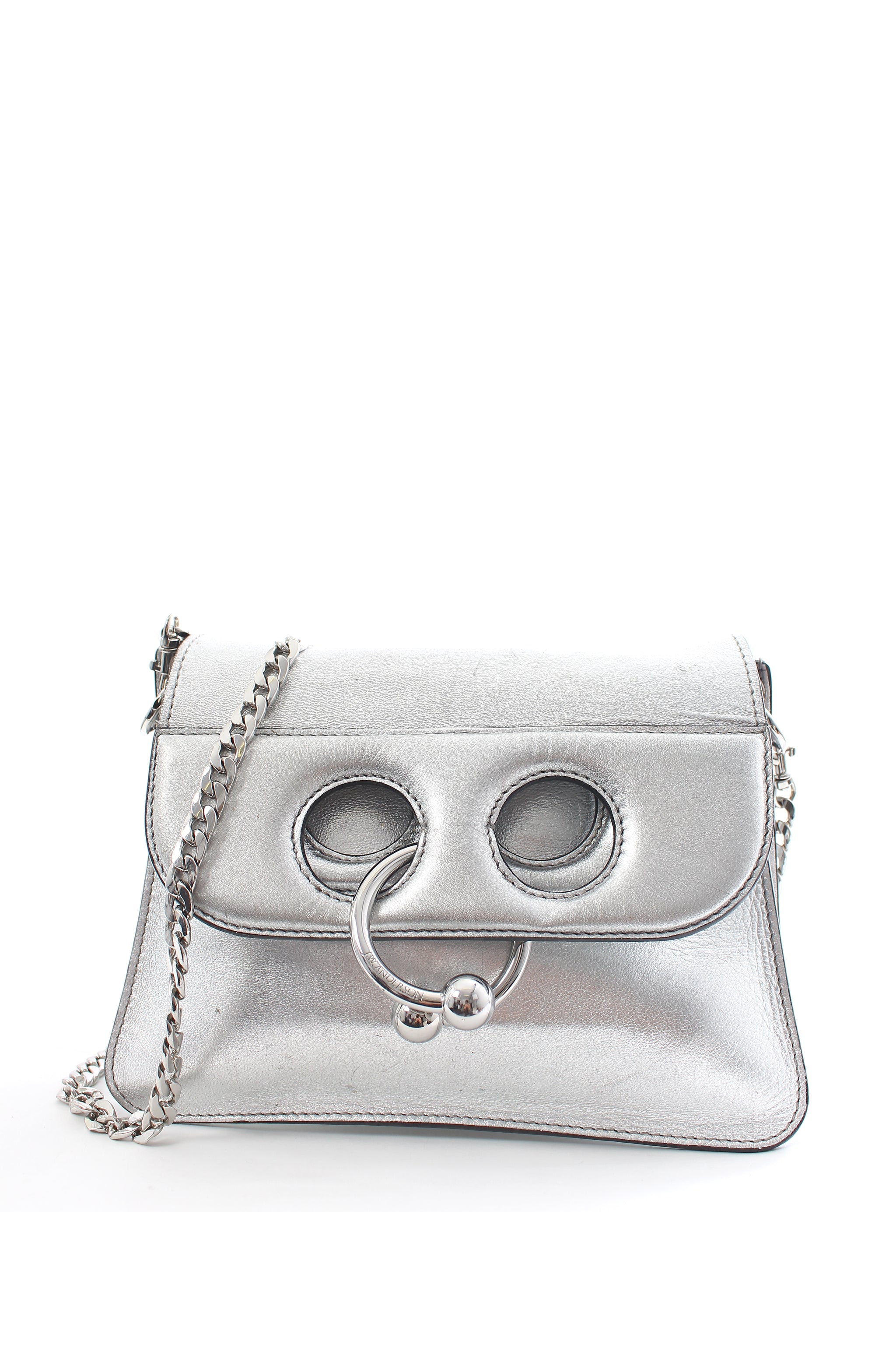 JW Anderson Mini Pierce Metallic Leather Crossbody Bag