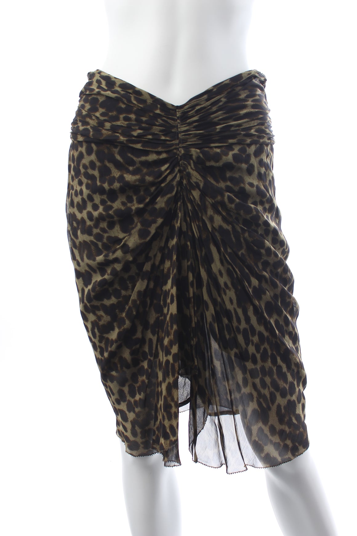 Isabel Marant Etoile Leopard Printed Ruched Skirt