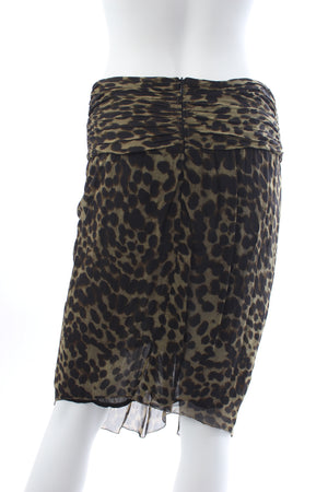 Isabel Marant Etoile Leopard Printed Ruched Skirt