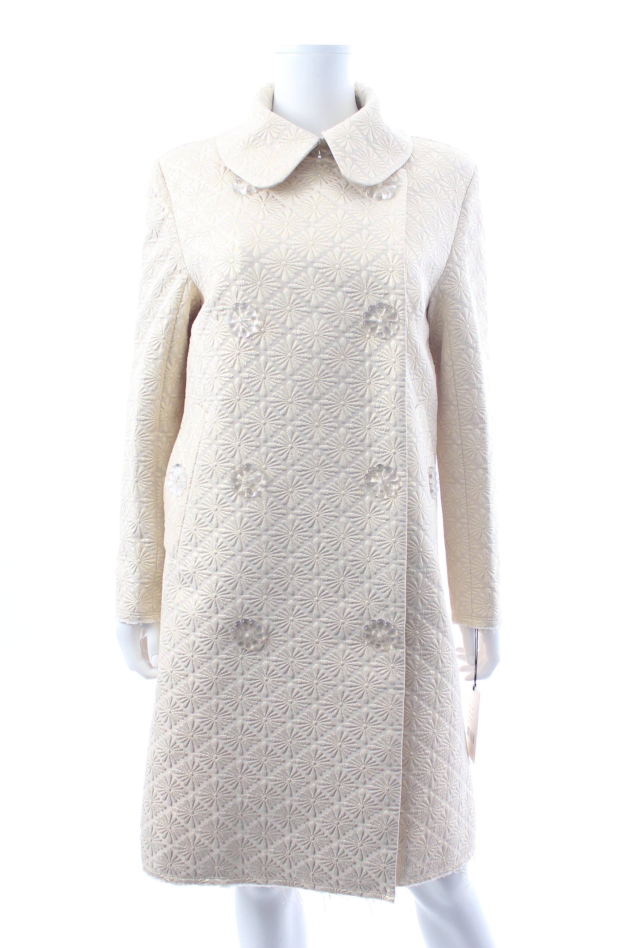 Simone Rocha Floral Button Jacquard Coat