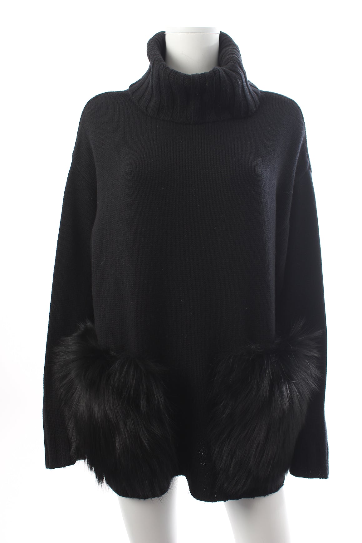 Yves Salomon Fur-Trimmed Wool and Cashmere-Blend Sweater