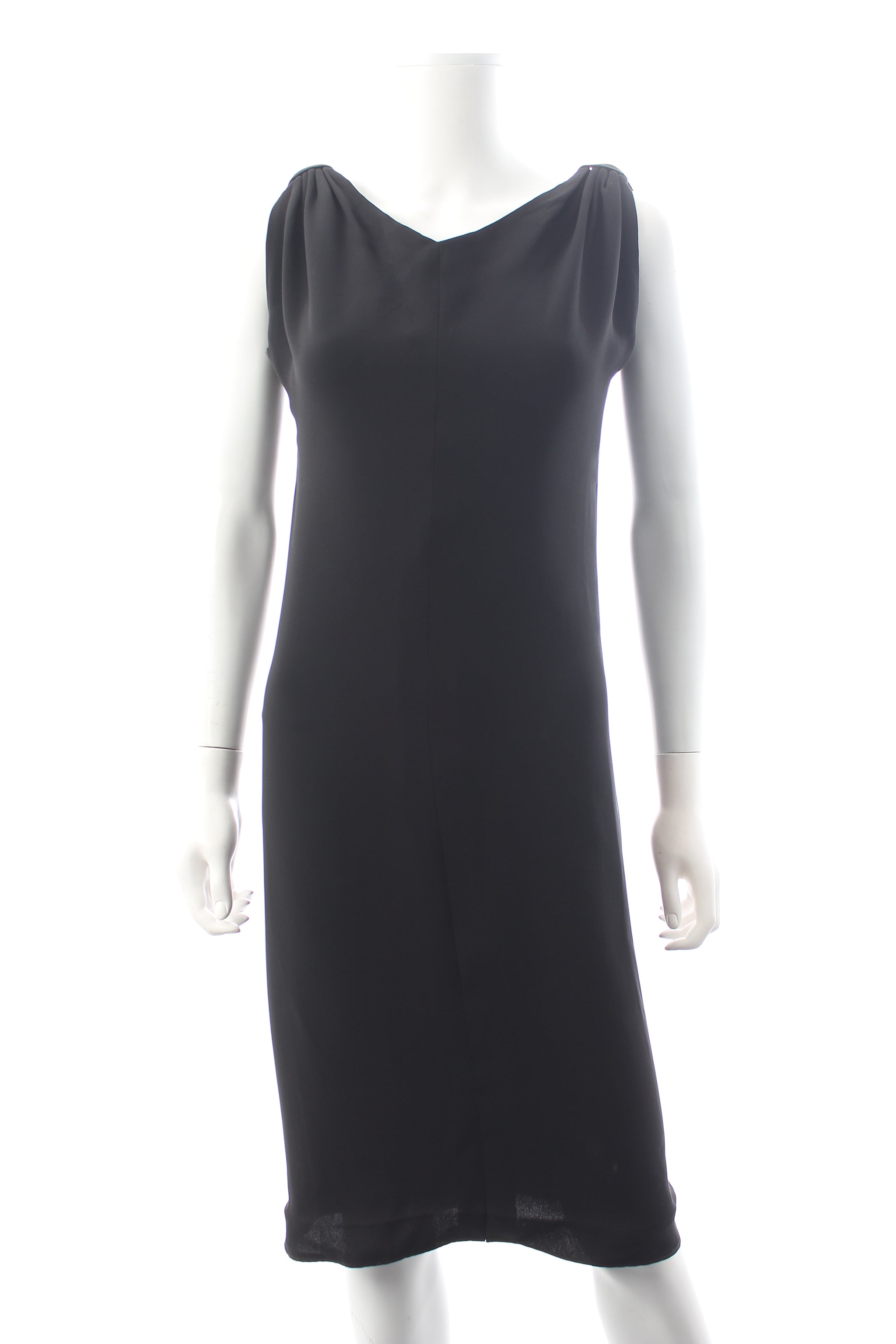 Balenciaga Edition Draped Back Sleeveless Crepe Dress