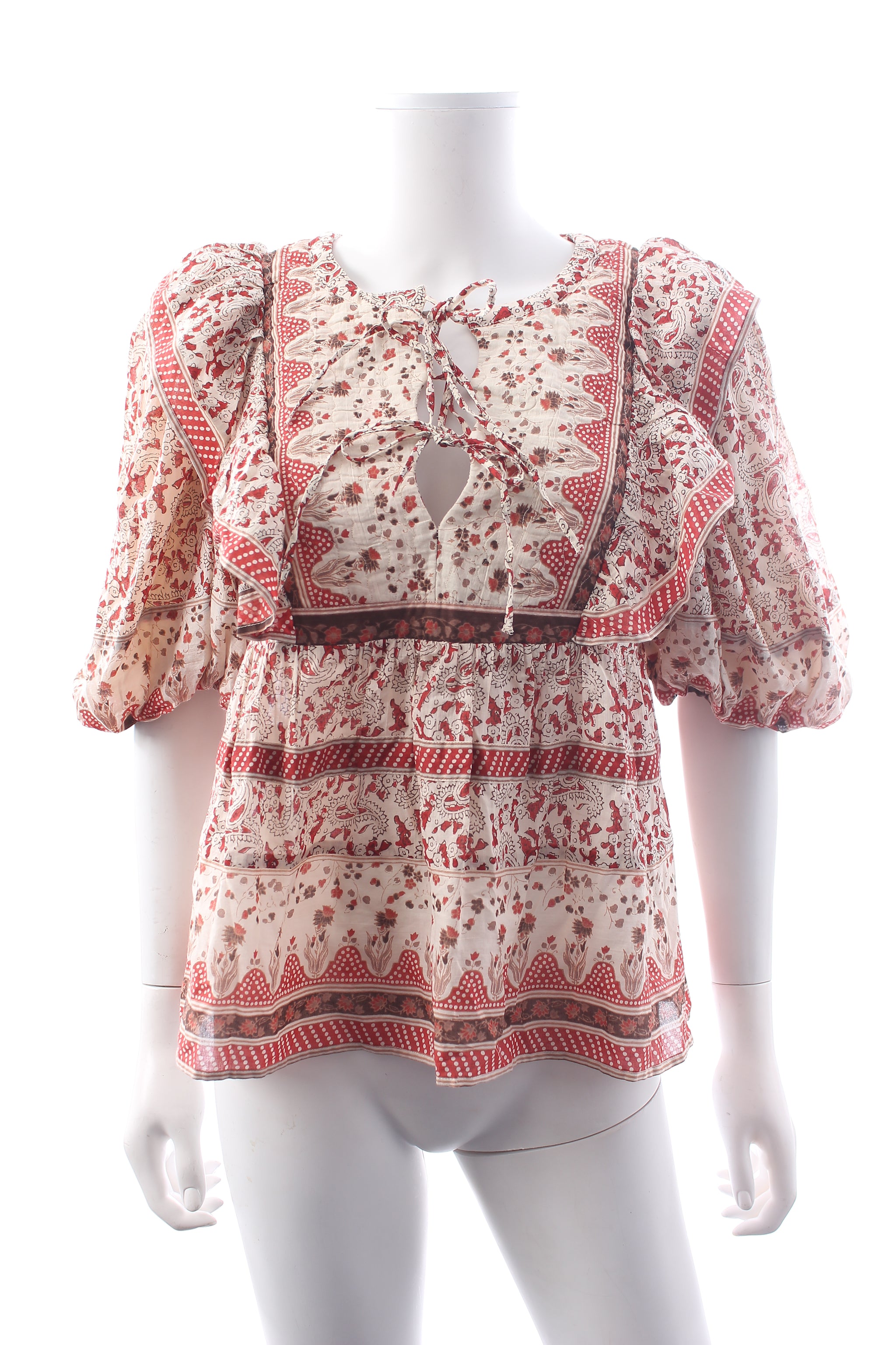 SEA New York Ivette Quilted Floral Puff Sleeve Top - Closet Upgrade