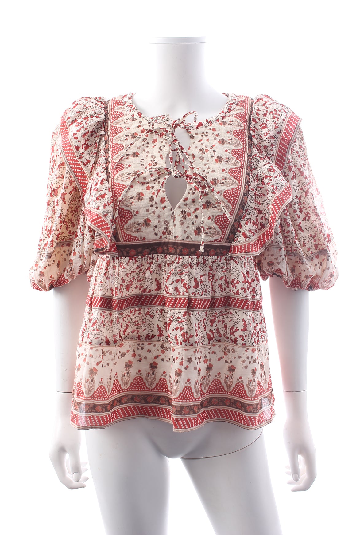 SEA New York Ivette Quilted Floral Puff Sleeve Top - Closet Upgrade