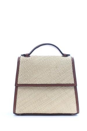 Hunting Season The Small Top Handle Raffia Tote Bag