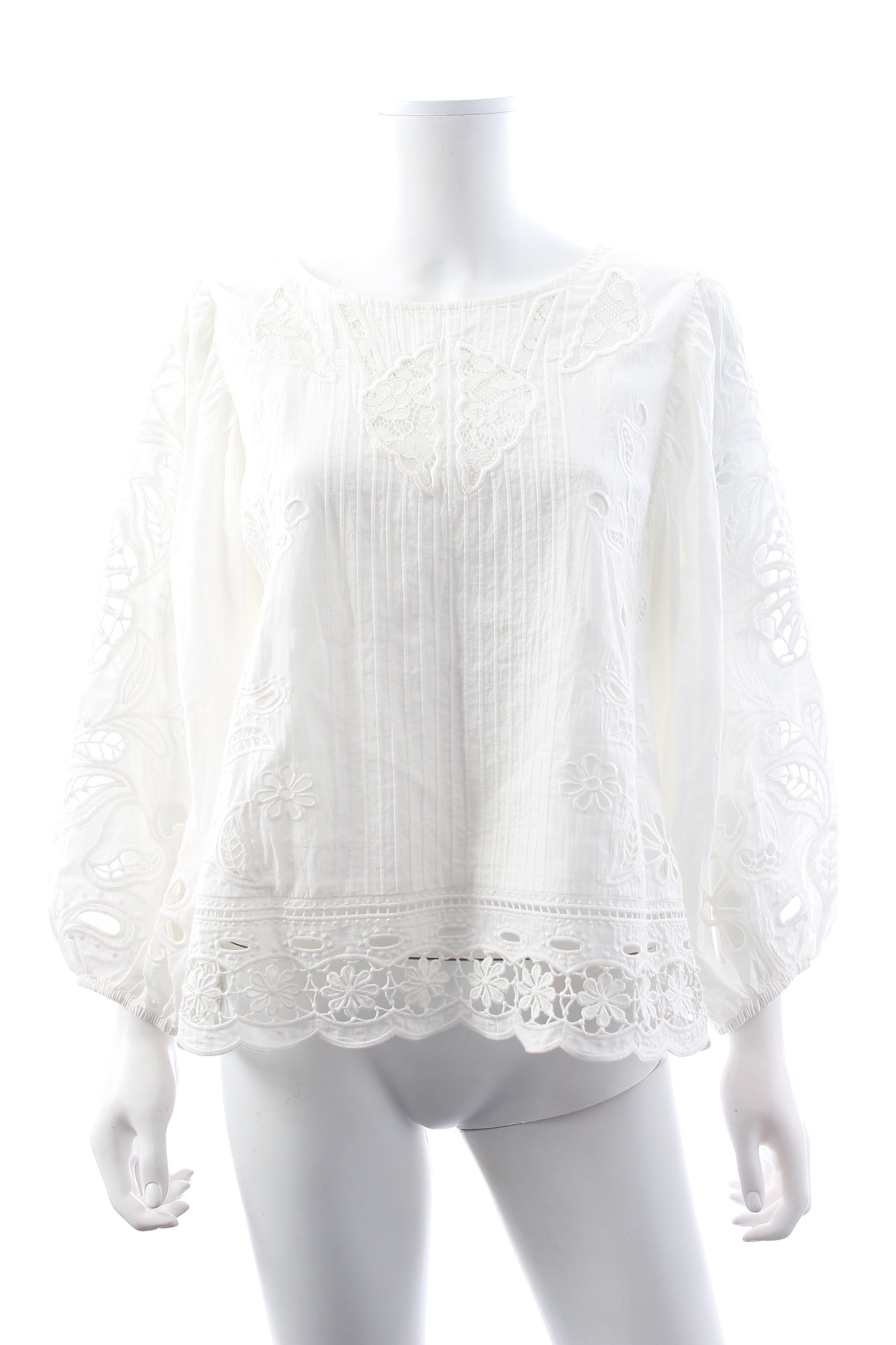 FARM RIO Richelieu Embroidered Cotton Blouse - Closet Upgrade