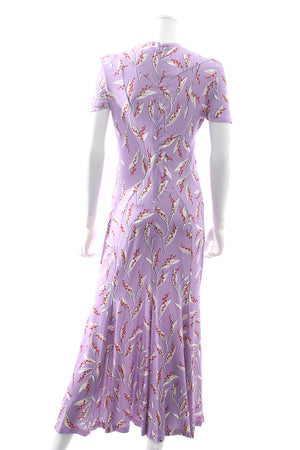 Rabanne Floral Printed Short Sleeved Midi Dress