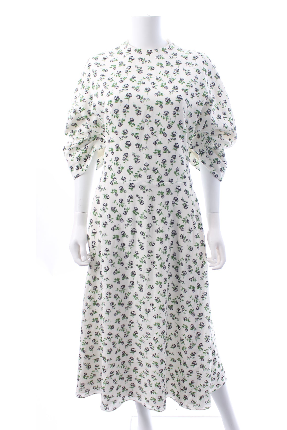 Emilia Wickstead Carmen Floral Printed Hammered Satin Midi Dress