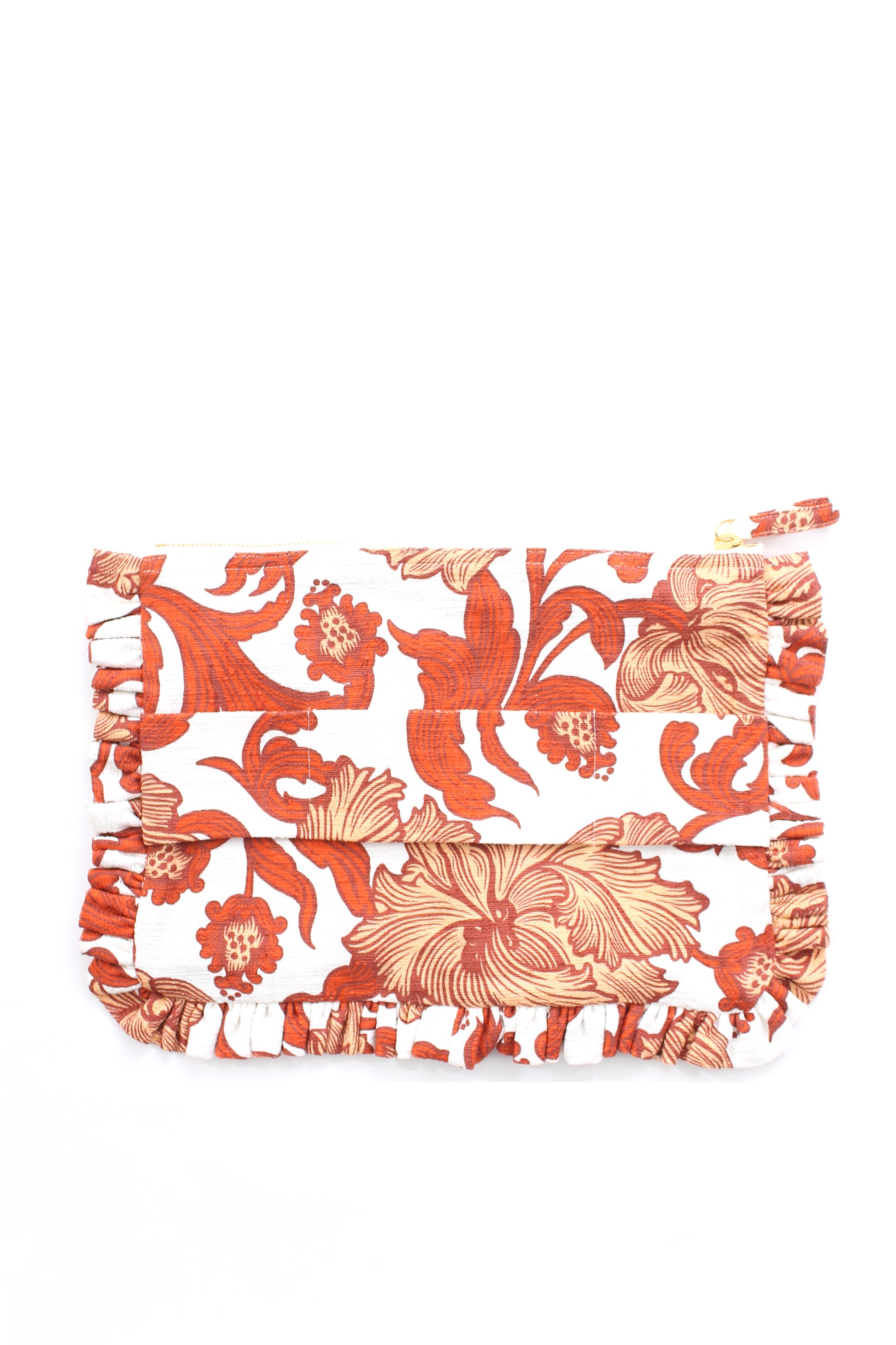 La Double J Floral Printed Ruffled Clutch Bag - Closet Upgrade