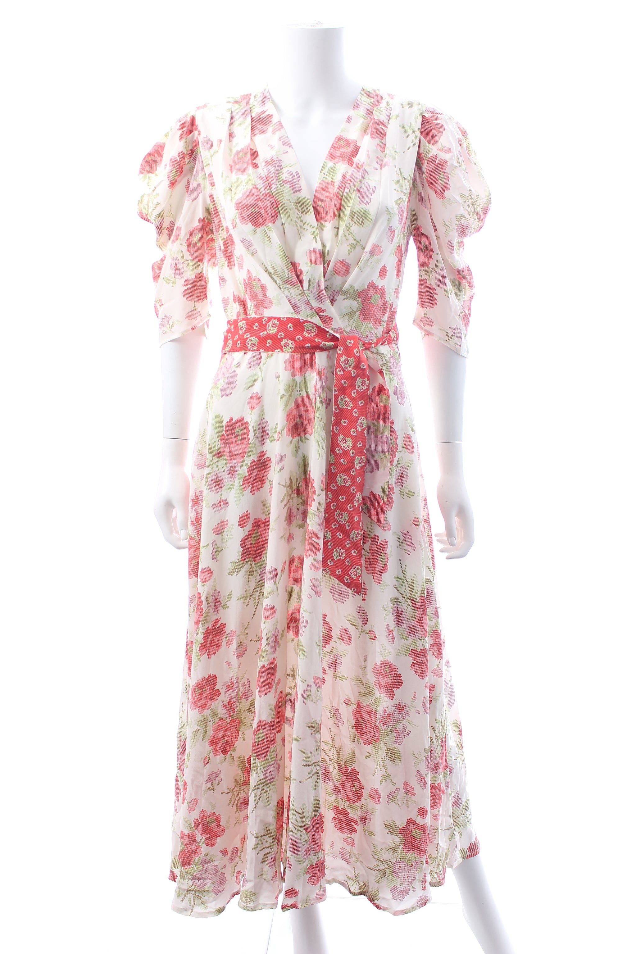 D'Ascoli Kati Silk Floral Printed Midi Dress