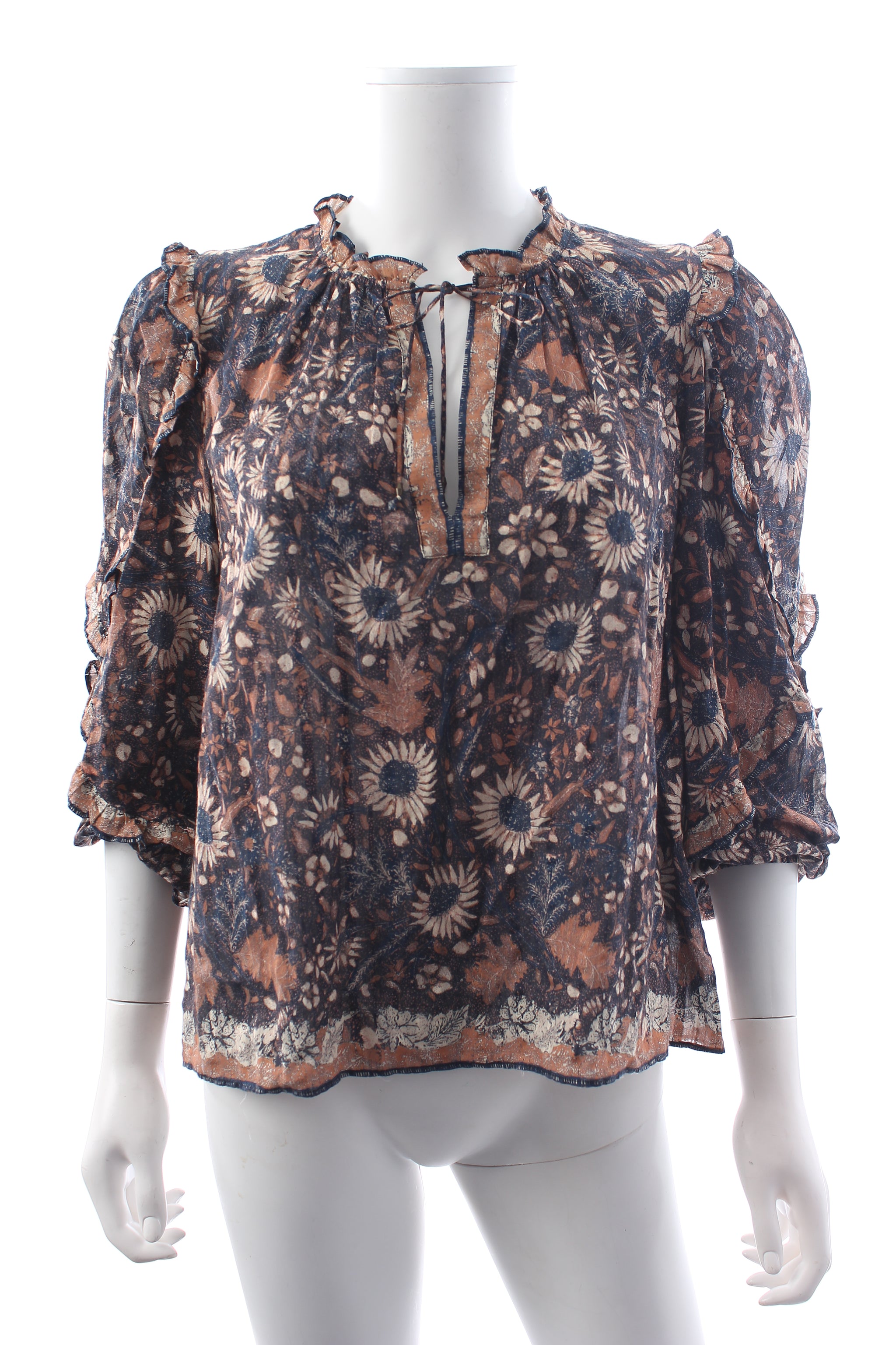 Ulla Johnson Manet Printed Cotton-Blend Blouse - Closet Upgrade