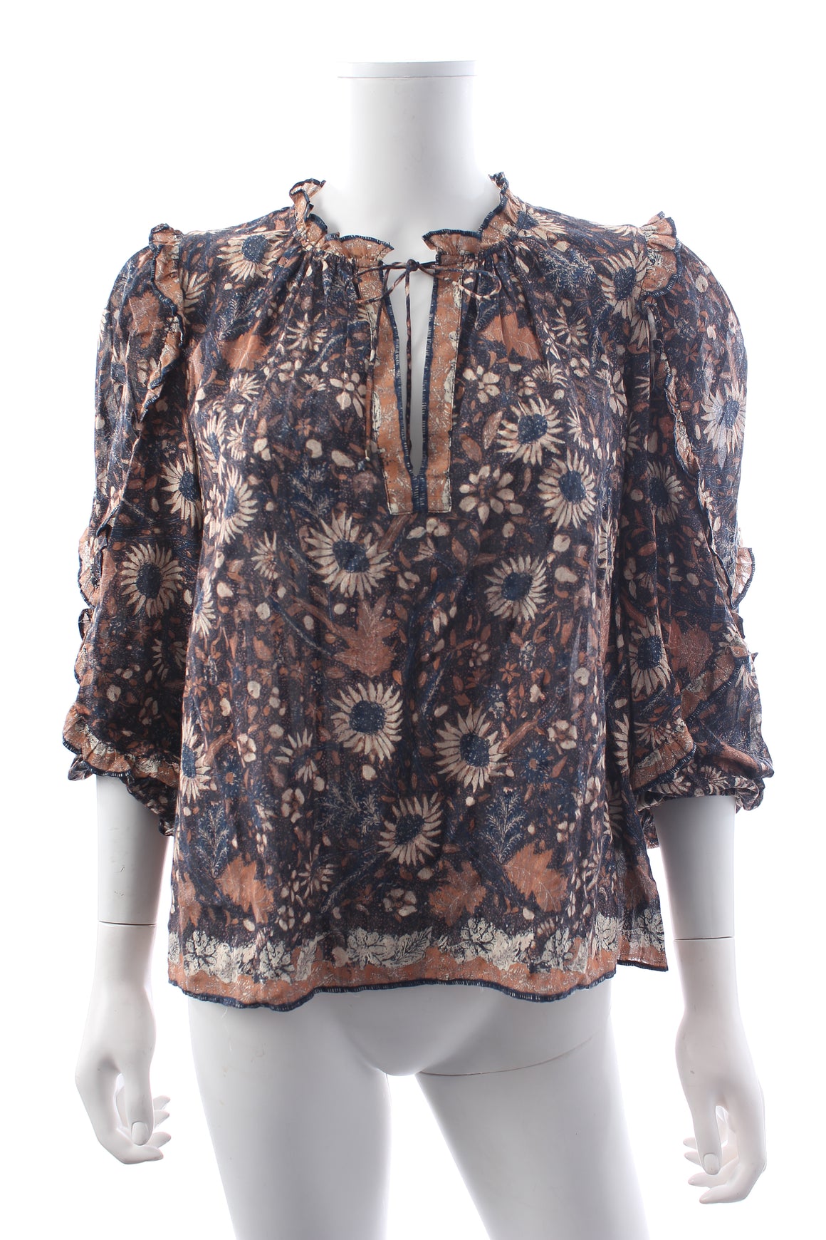 Ulla Johnson Manet Printed Cotton-Blend Blouse - Closet Upgrade