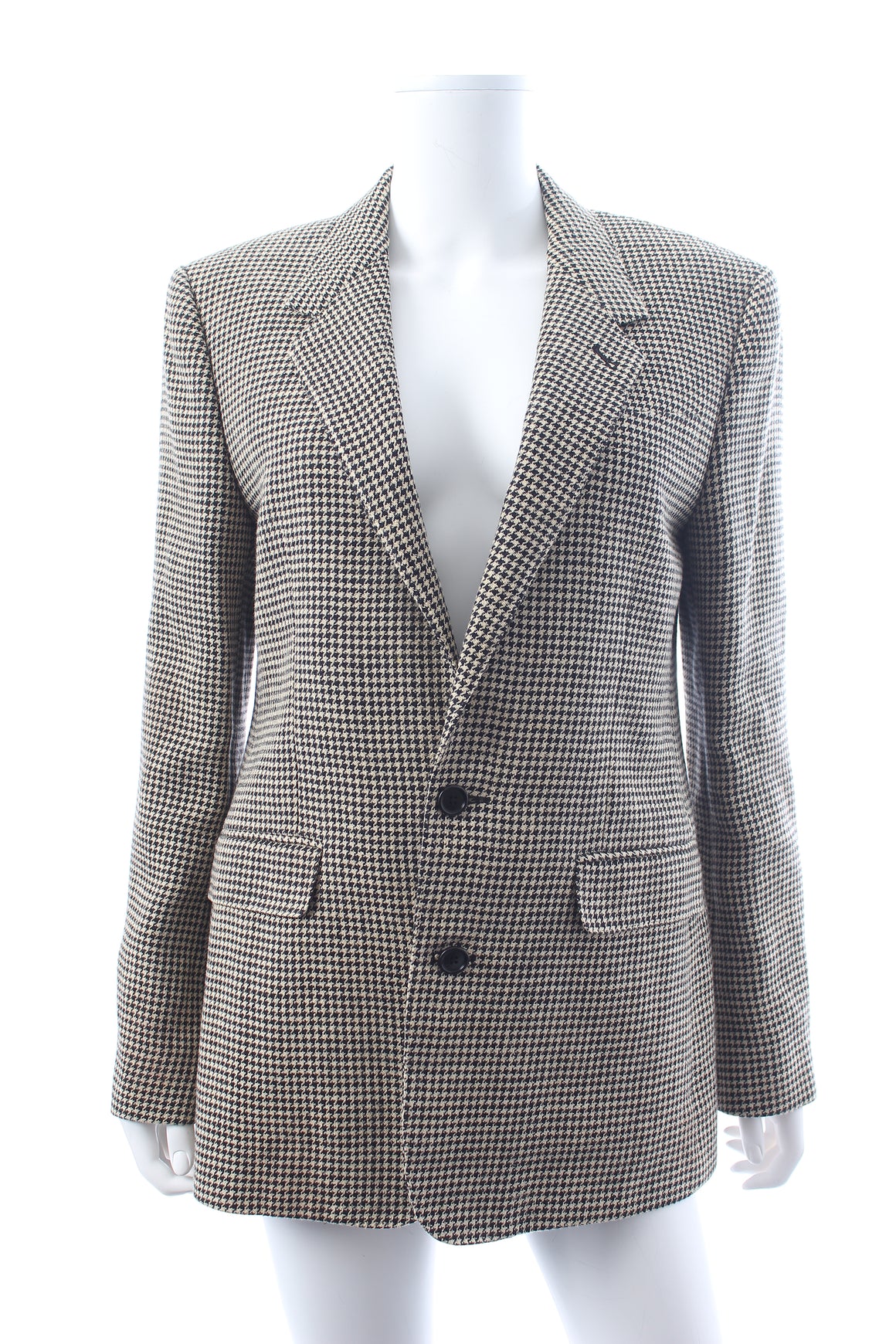 Celine Houndstooth Single-Breasted Blazer