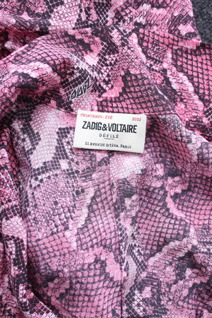 Zadig & Voltaire Rozo Wild Snake Printed Silk Dress