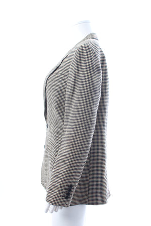 Celine Houndstooth Single-Breasted Blazer