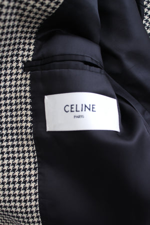 Celine Houndstooth Single-Breasted Blazer