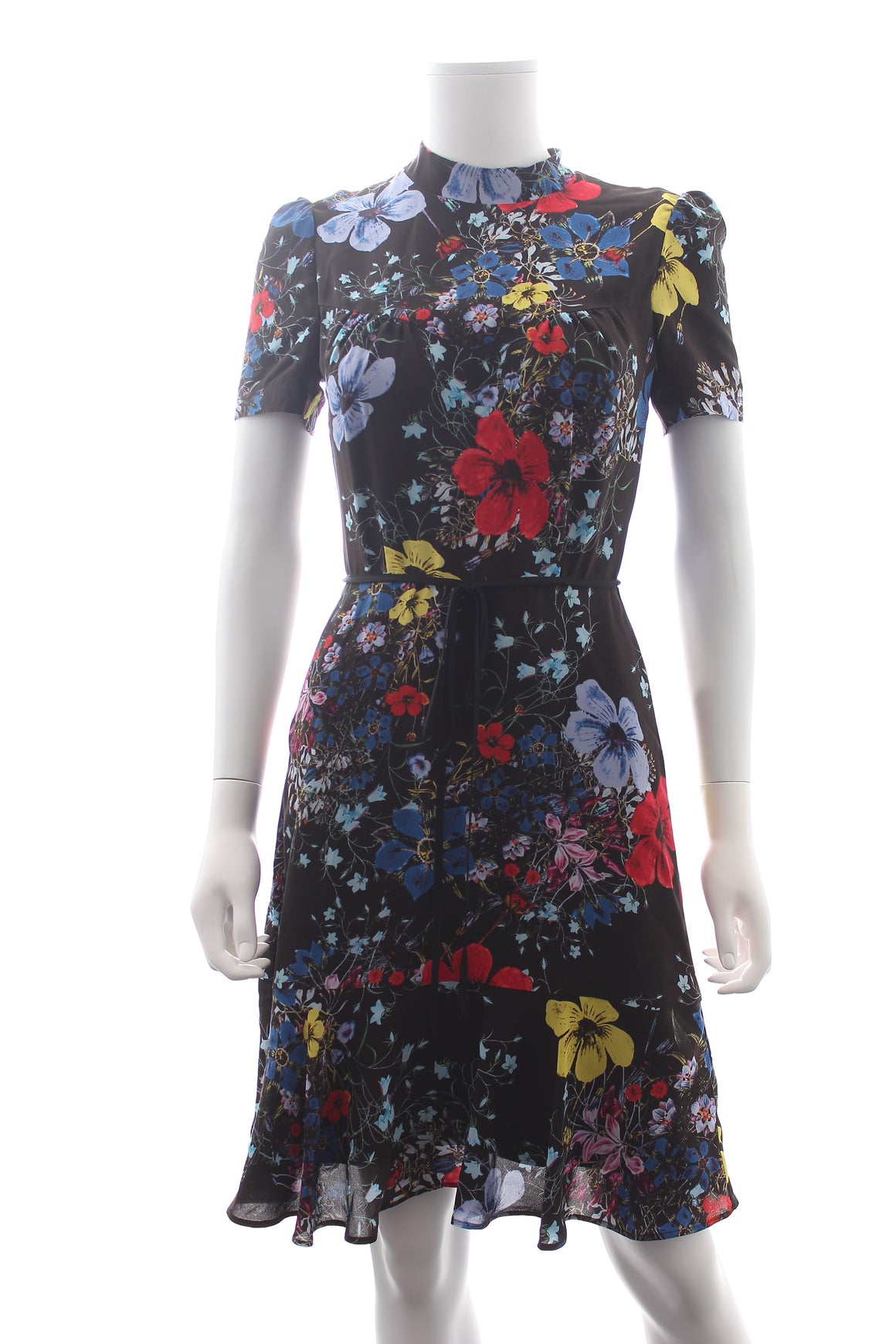 Erdem Anne Floral Printed Silk Mini Dress