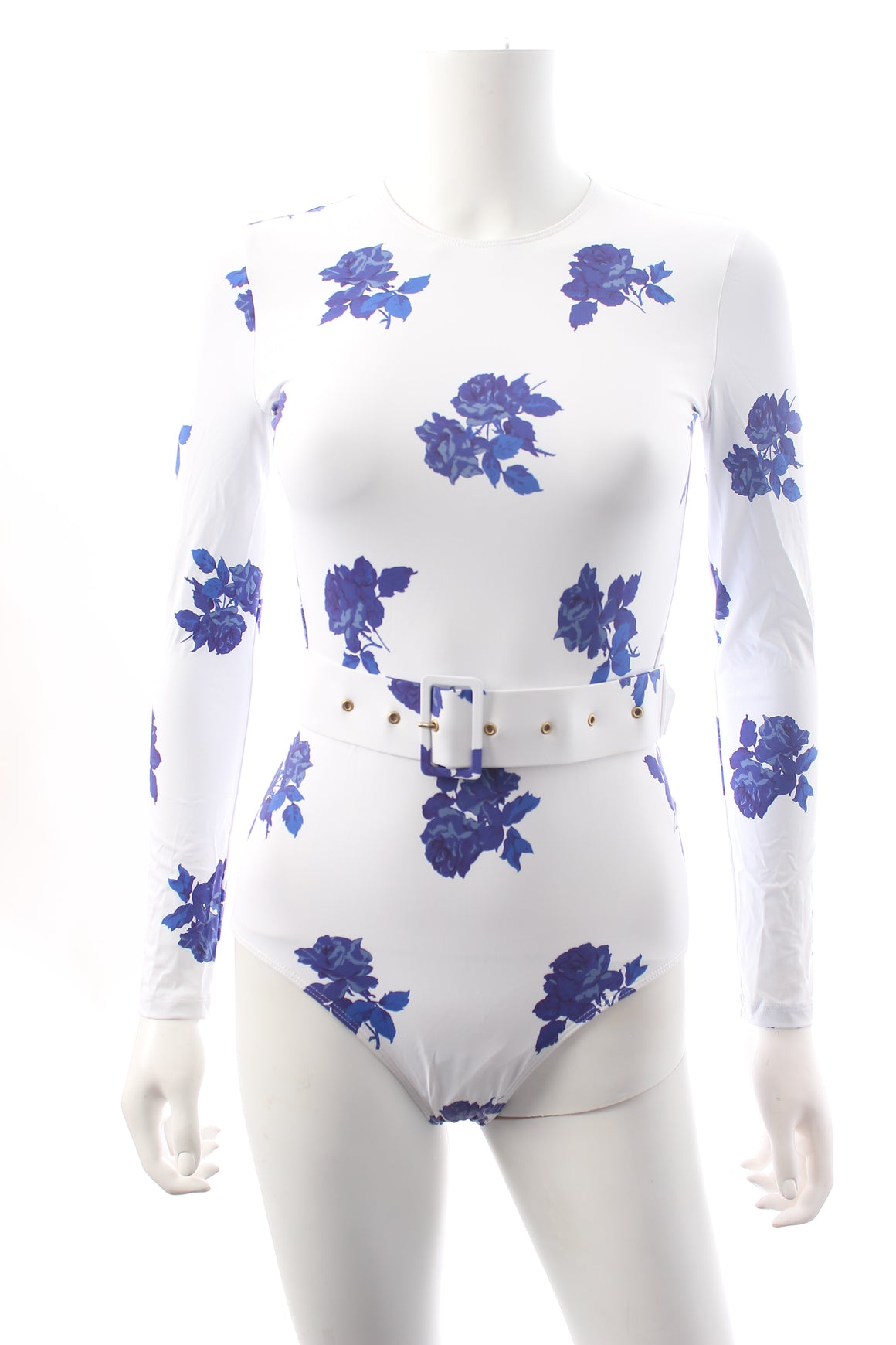 Emilia Wickstead Ana Printed Belted Swimsuit