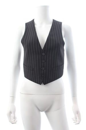 Saint Laurent Pinstripe Wool Waistcoat