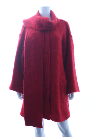 Dolce & Gabbana Scarf Collar Wool and Mohair-Blend Coat