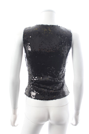 16Arlington Solaria Sequin Embellished Keyhole Neck Top