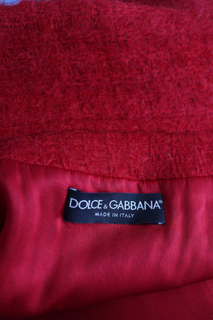 Dolce & Gabbana Scarf Collar Wool and Mohair-Blend Coat