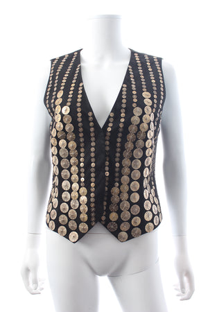 Alberta Ferretti Medal Embroidered Waistcoat - Fall/Winter '24 Midnight in Paris Collection