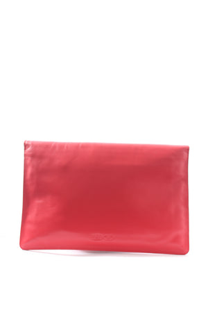 REDValentino Heart Leather Envelope Clutch Bag