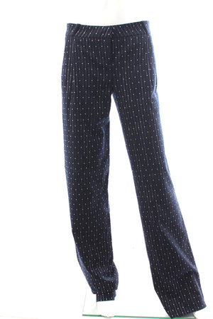 Coperni Crystal-Embellished Pinstriped Wool-Blend Trousers