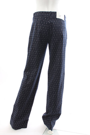 Coperni Crystal-Embellished Pinstriped Wool-Blend Trousers