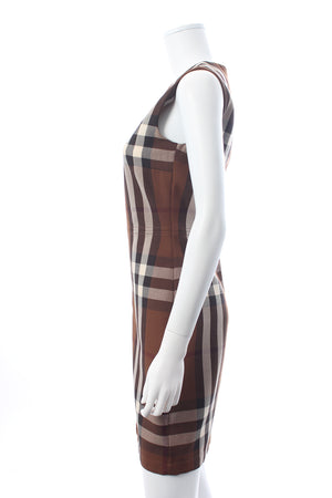 Burberry Check Wool Cotton Jacquard Mini Dress - Current Season