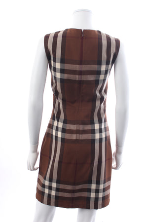 Burberry Check Wool Cotton Jacquard Mini Dress - Current Season