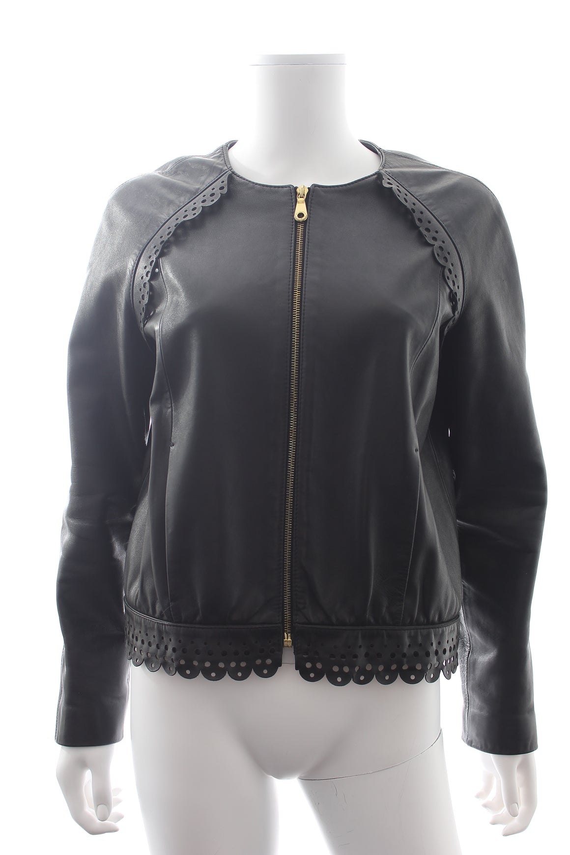 Mulberry London Scalloped Leather Jacket