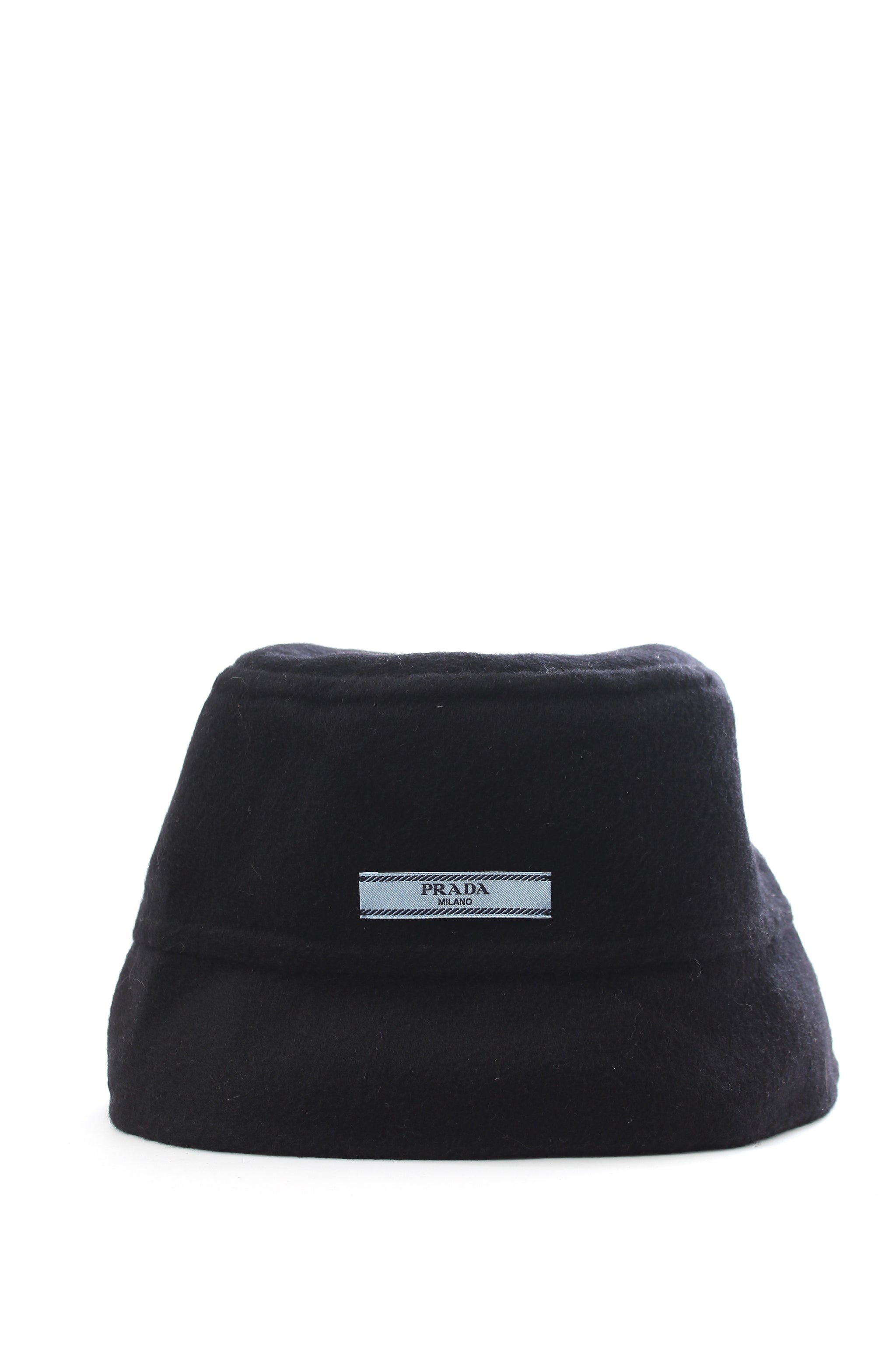 Prada Logo-Patch Cashmere Bucket Hat