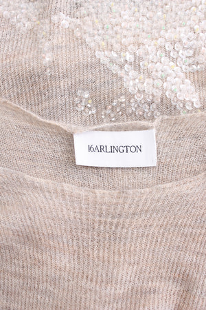 16Arlington Tania Embellished Ribbed-Knit Top