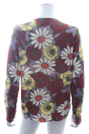 Prada Flower-Printed Wool Sweater