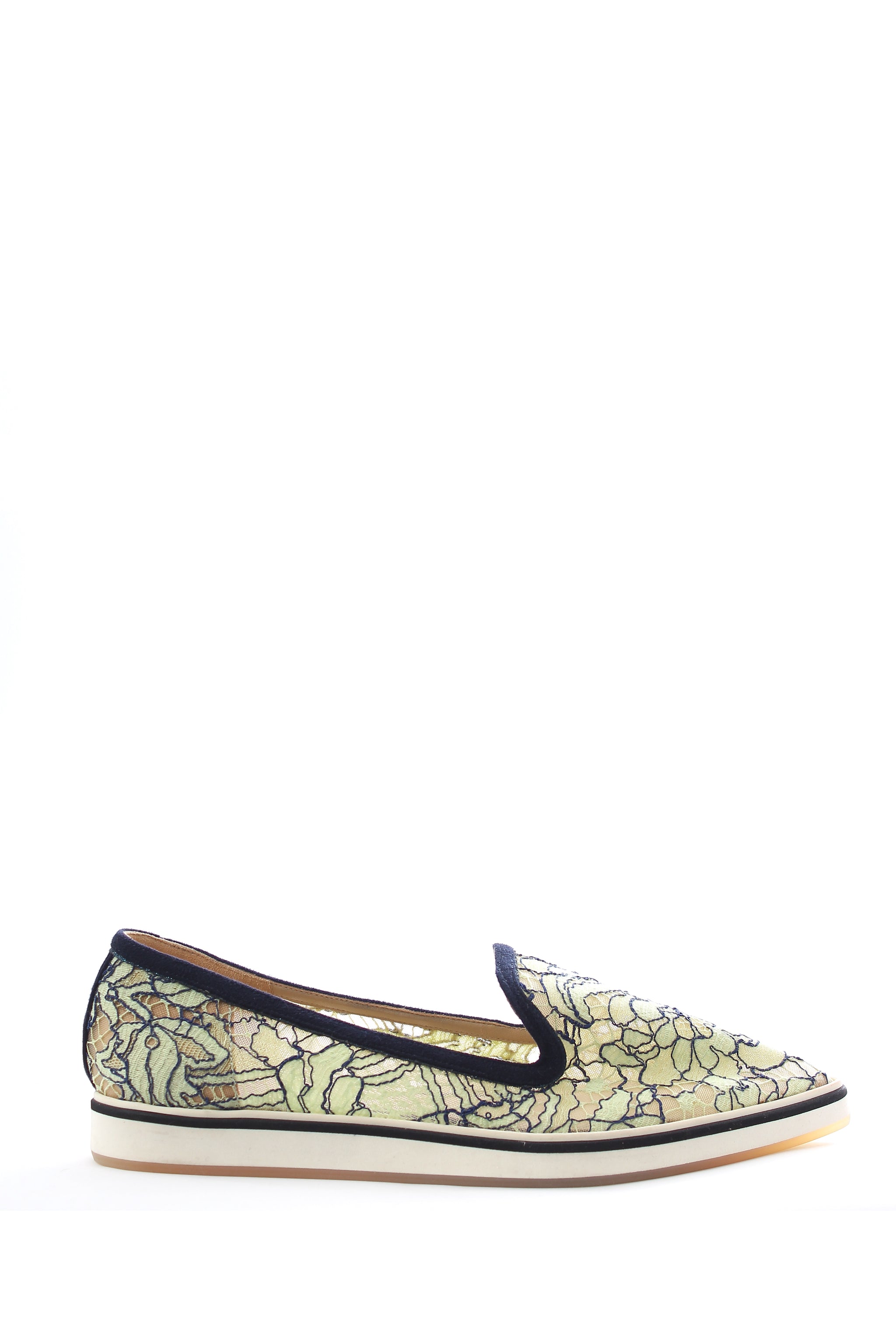 Nicholas Kirkwood Alona Lace Pointed-Toe Loafers