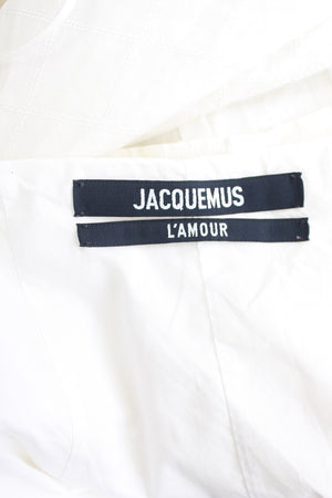 Jacquemus L'Amour Nappe Shorts-Lined Linen Mini Dress