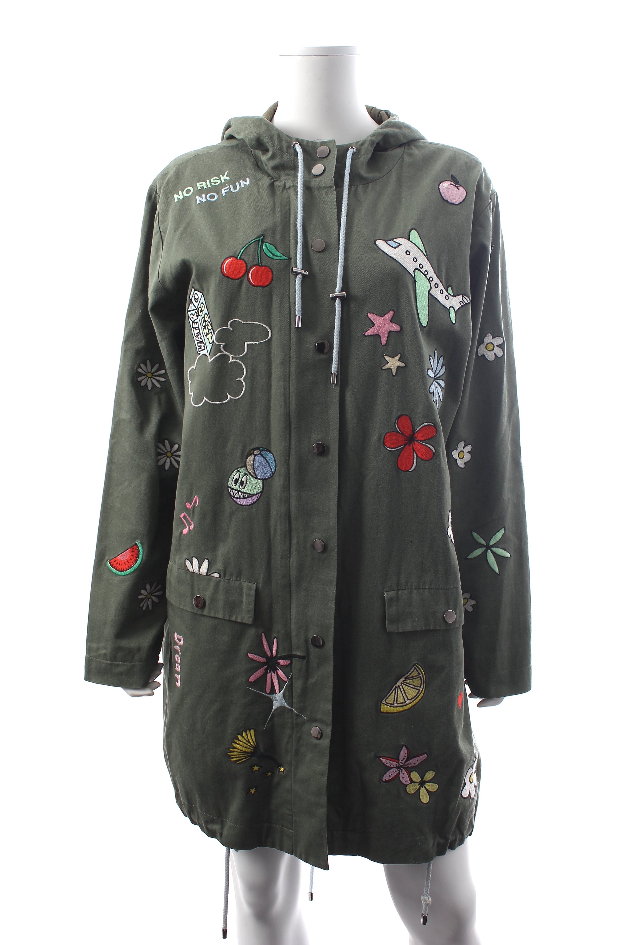 Mira Mikati Embroidered Cotton Hooded Parka