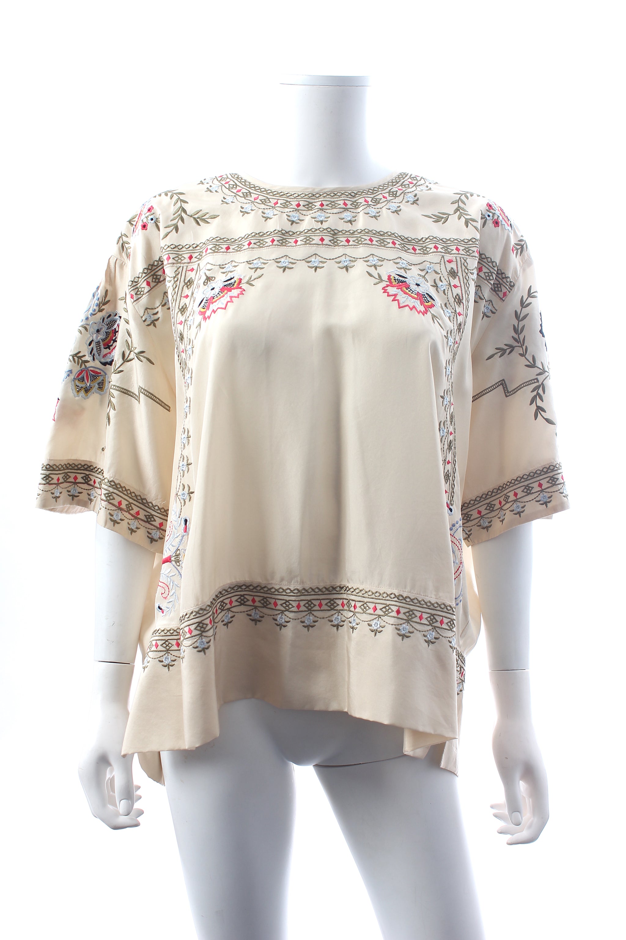 Isabel Marant Floral Embroidered Silk Top
