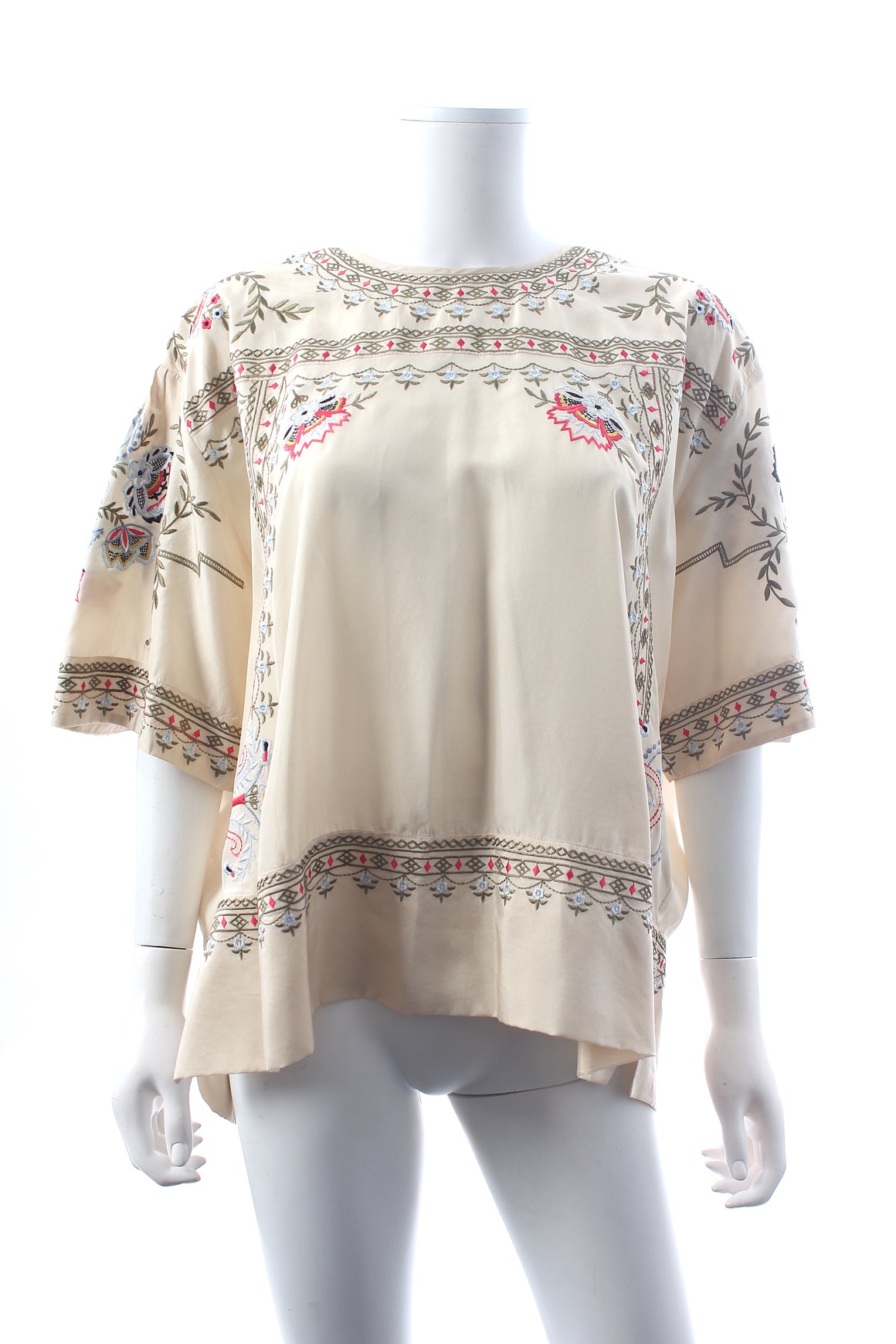Isabel Marant Floral Embroidered Silk Top