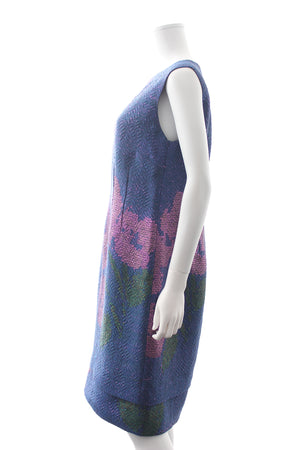 Dries Van Noten Sleeveless Metallic Jacquard Dress